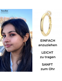 Traveller Ohrclip - Creolen - 33 mm - 22kt Vergoldet - 155833