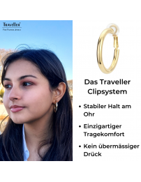 Traveller Ohrclip - Creolen - 33 mm - 22kt Vergoldet - 155833