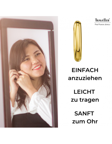Traveller Ohrclip - Creolen - 18 mm - 22kt Vergoldet - 157599