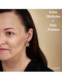 Traveller Ohrclips - Hänger - Goldfarbe - Kristalle - Rot / Siam - Vergoldet - Herzen - 25x20 mm - 157694 