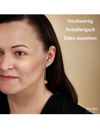 Traveller Ohrhänger - Goldfarbe - Kristalle - Vergoldet - 45x10 mm - 157706