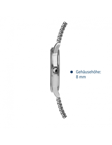 ATRIUM Herren Armbanduhr Zugband Edelstahl Silberfarben - A12-50