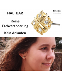 Traveller Ohrstecker Kristalle 22kt vergoldet - 157362