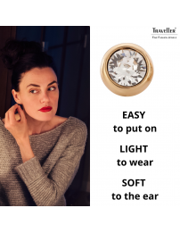 Traveller pierced earring - 22ct gold plated - 145041