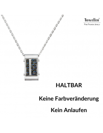 Traveller Kette - Herren - Kette Man - Karbon & Edelstahl - Blau - 55 cm lang