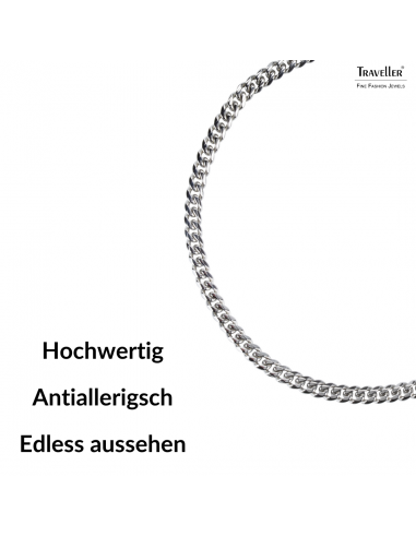 Traveller Kette - Herren - Kette Man - Edelstahl - 55cm lang