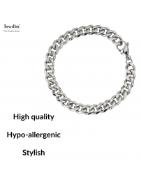 Traveller Bracelet - Men - Silver Coloured - Stainless Steel - Links - 22 x 0,9 cm - 180958