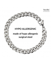 Traveller Bracelet - Men - Silver Coloured - Stainless Steel - Links - 22 x 0,9 cm - 180958