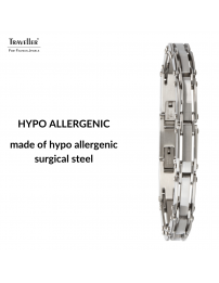 Traveller Bracelet - Men - Silver Coloured - Stainless Steel - 21 x 0,8 cm - 181058 Traveller Bracelet - Men - Silver Coloured - Stainless Steel - 21 x 0,8 cm - 181058