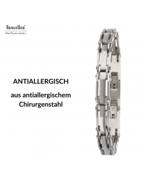 Traveller Armband - Herren - Silberfarbe - Edelstahl - 21 x 0,8 cm - 181058 Traveller Armband - Herren - Silberfarbe - Edelstahl - 21 x 0,8 cm - 181058