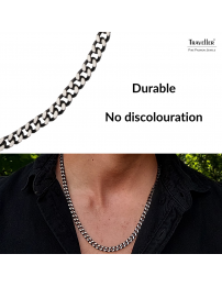Traveller Necklace - Men - Chain Men - Stainless Steel - 55cm long