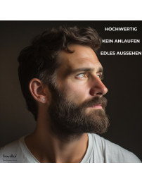 Traveller Ohrringe - Herren - Made in Germany - Edelstahl - Rund 4 mm - Silberfarbe - Nachhaltig - 171010