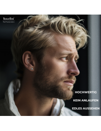 Traveller Ohrringe - Herren - Made in Germany - Edelstahl - Dreieck 5 mm - Silberfarbe - Nachhaltig - 171011
