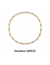 Traveller Bracelet - Bicolour - Stainless Steel - Zirconia Crystals - 18-19.5 cm - Gold & Platinum Plated - 180923