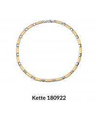 Traveller Armband - Bicolor - Edelstahl - Zirkonia Kristalle - 18-19,5 cm - Vergoldet & Platiniert - 180923