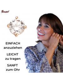 Grossé Ohrsteckers - Aristocratic - Goldfarbe - Zirkonia - Vergoldet - Ø 6 mm - GJ63208 