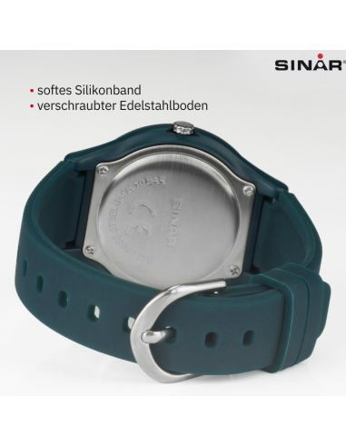 Sinar Armbanduhr - Analog - Wald Grün / Gold - 39 mm - Verstellbares Band 13-18,5cm - XB-48-6