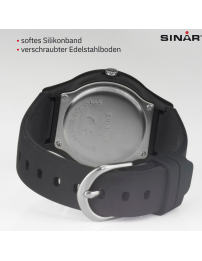 Sinar Armbanduhr - Analog - Schwarz / Gold - 39 mm - Verstellbares Band 13-18,5cm - XB-48-10