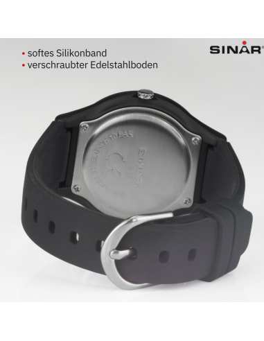 Sinar Armbanduhr - Analog - Schwarz / Gold - 39 mm - Verstellbares Band 13-18,5cm - XB-48-10