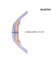Sinar Uhr - Analog - Flieder / Apricot - 29mm - 10 Bar - Weiches Verstellbares Band 12-17.5cm - XB-47-17