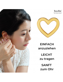 Traveller Ohrstecker - Vergoldet - Herz - Edelstahl - 6x7 mm - 166339 