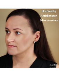 Traveller Ohrringe - Silberfarbe - Zirkonia - Ø 16 mm - Edelstahl - 166351