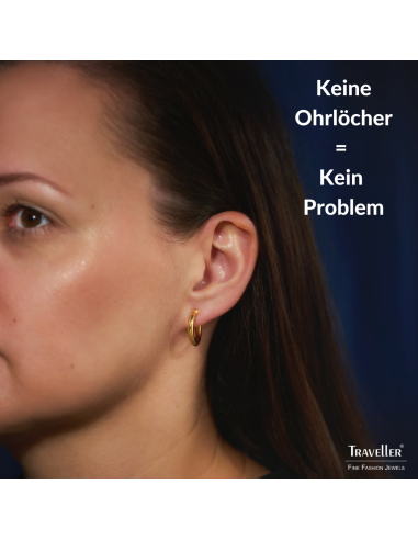 Traveller Ohrclip - Creolen - 18 mm - 22kt Vergoldet - 157599