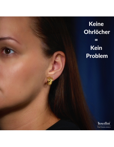 Traveller Ohrclip - 22kt Vergoldet - 15 x 10 mm - 157608