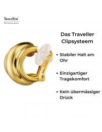 Traveller Ohrclip - 22kt Vergoldet - 15 x 10 mm - 157608