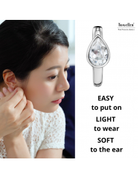 Traveller Hoop Earrings - Stainless Steel - Zirconia - Silver Coloured - Ø 15mm - 166320