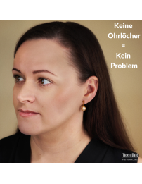 Traveller Ohrclips - Vergoldet - Perle - 10mm - Bronze - 20x10 mm - 114301