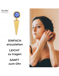 Traveller Ohrhänger - Vergoldet - Kristalle - Blau - 35 x 10 mm - 157752