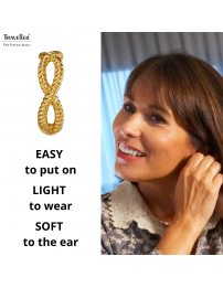 Traveller Clip-on Earrings - Hoops - Gold Plated - 24 x 8 mm - 157732