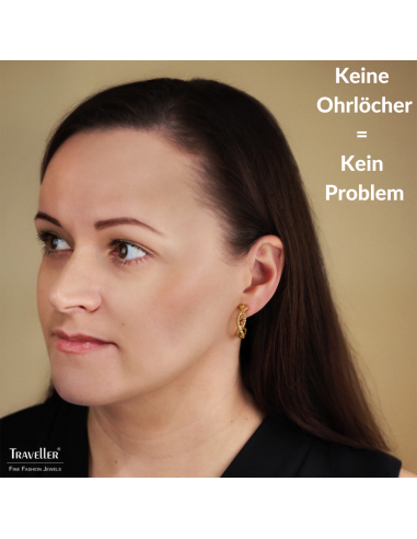 Traveller Ohrclips - Creolen - Vergoldet - 24 x 8 mm - 157732