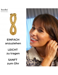 Traveller Ohrclips - Creolen - Vergoldet - 24 x 8 mm - 157732