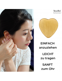 Traveller Ohrstecker - Vergoldet - Herz - Edelstahl - 9 x 9 mm - 166337