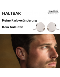 Traveller Ohrstecker - Herren - Edelstahl - Glanz - Ø 8mm - Silberfarben - 181248