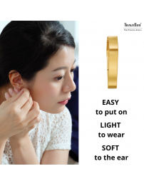 Traveller Earrings- Hoop Earrings- Gold Plated - Traingle / Diamond - Stainless Steel - 16 x 3 mm - 166343