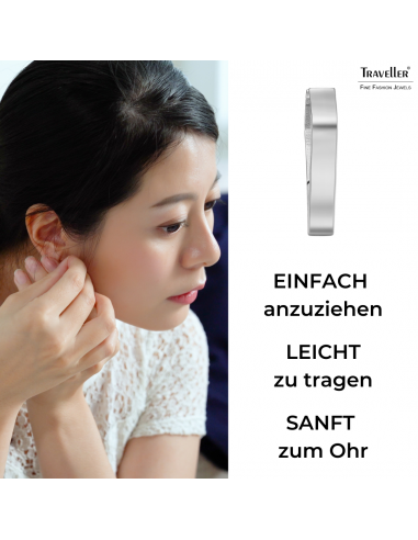 Traveller Creolen - Silberfarben - Dreieck/ Diamante - Edelstahl - 16 x 3 mm - 166344