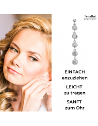 Traveller Orhhänger - Silberfarben - Zirkonia - Ø 4mm - 40 x 4 mm - Platiniert - 157763