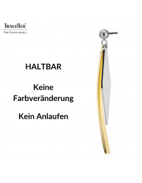 Traveller Ohrhänger - Bicolor - Silber- & Goldfarben - Edelstahl - 50 x 4 mm - 181287