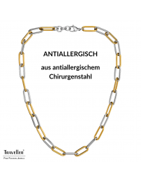 Traveller Kette - Bicolor - Gold & Silber - Glieder - Edelstahl - Vergoldet - 46 cm - 181272