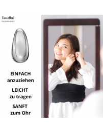 Traveller Ohrstecker - Silbefarben - Tropfen / Halbmond - Palladiniert - 17 x 8 mm - 181282