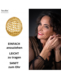 Traveller Ohrstecker - Vergoldet - Kugelgitter - Edelstahl - 23 x 20 mm - 181290