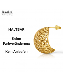 Traveller Ohrstecker - Vergoldet - Kugelgitter - Edelstahl - 23 x 20 mm - 181290