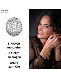 Traveller Ohrstecker - Silberfarben - Kugelgitter - Edelstahl - 23 x 20 mm - 181291