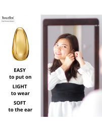 Traveller Earrings - Gold Plated - Drop / Half Moon - 17 x 8 mm - 181281