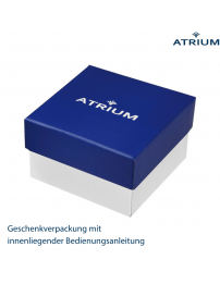 ATRIUM Armbanduhr - Damen - Vergoldet - Zugband aus  Edelstahl (18cm) - 5 Bar - Klar - Quartz - A49-60