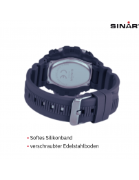 Sinar Uhr - Digital - Dunkelblau - 10 Bar wasserdicht - Ø 40 mm - Verstellbares Armband (14-19.5 cm) - XE-69-2