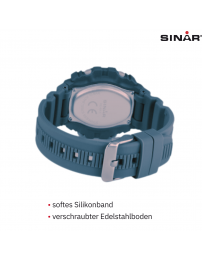 Sinar Uhr - Digital - Hellblau - 10 Bar wasserdicht - Ø 40 mm - Verstellbares Armband (14-19.5 cm) - XE-69-5